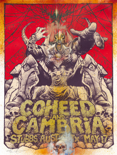 Official Coheed & Cambria Poster:  Hand Embellished Print - Edition of 9