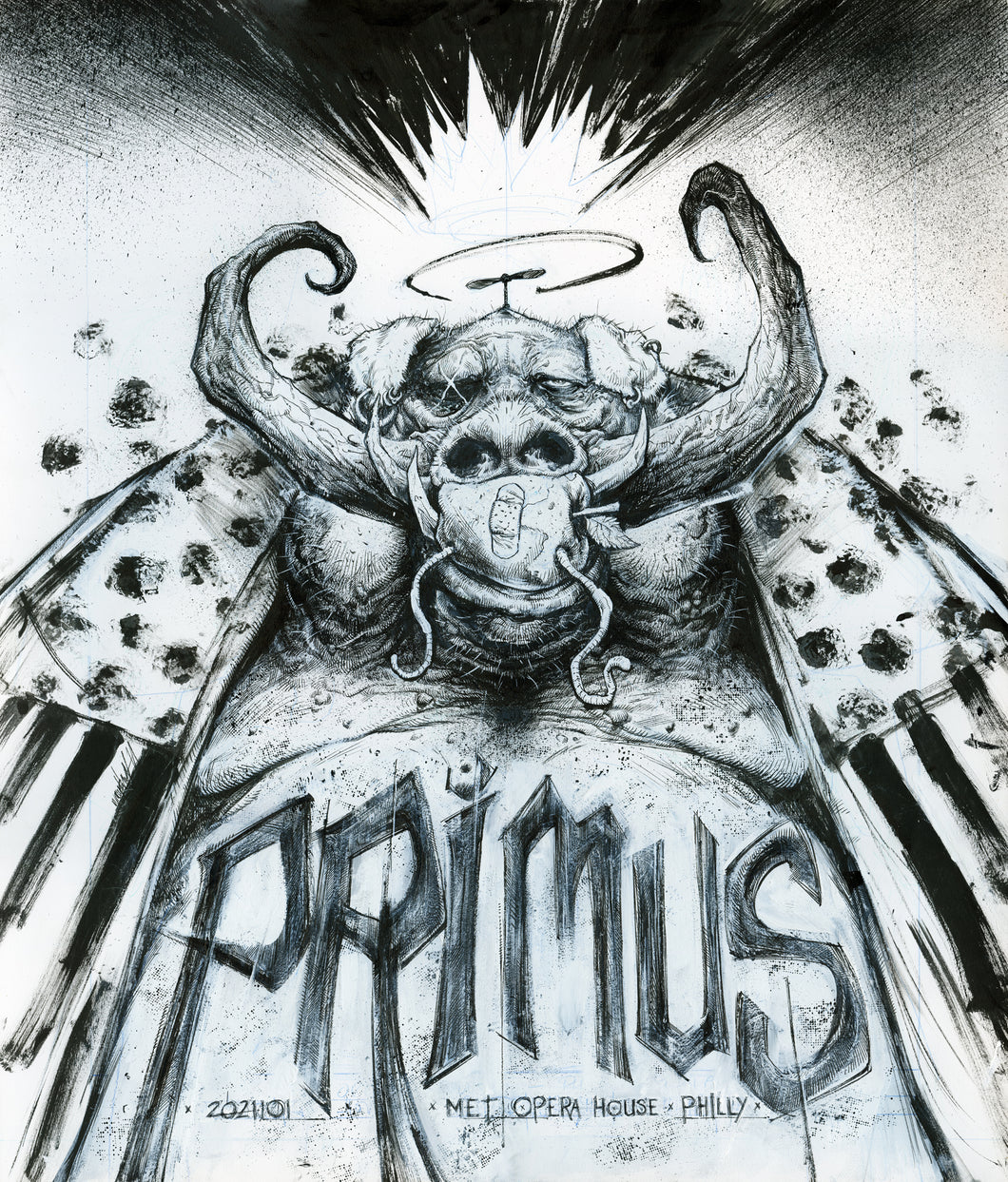 Original Drawing for PRIMUS: 2021 A Tribute to Kings Tour